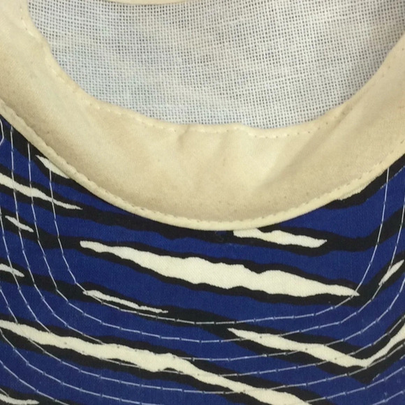 Walker Brothers Adjustable SnapBack Hat with Blue Zebra  Stripes - Picture 7 of 7